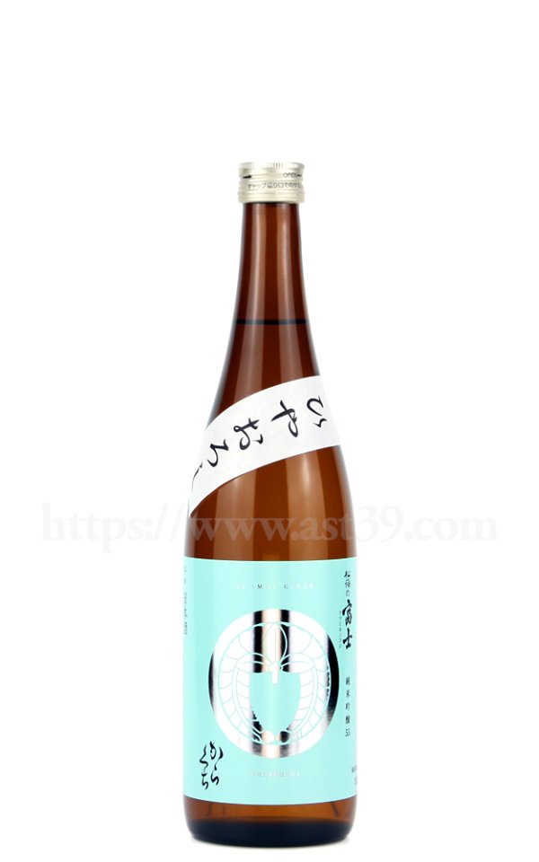 画像1: 【日本酒】 松嶺の富士 家紋ラベル からくち 純米吟醸 ひやおろし 720ml (1)